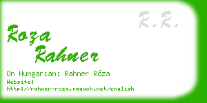 roza rahner business card
